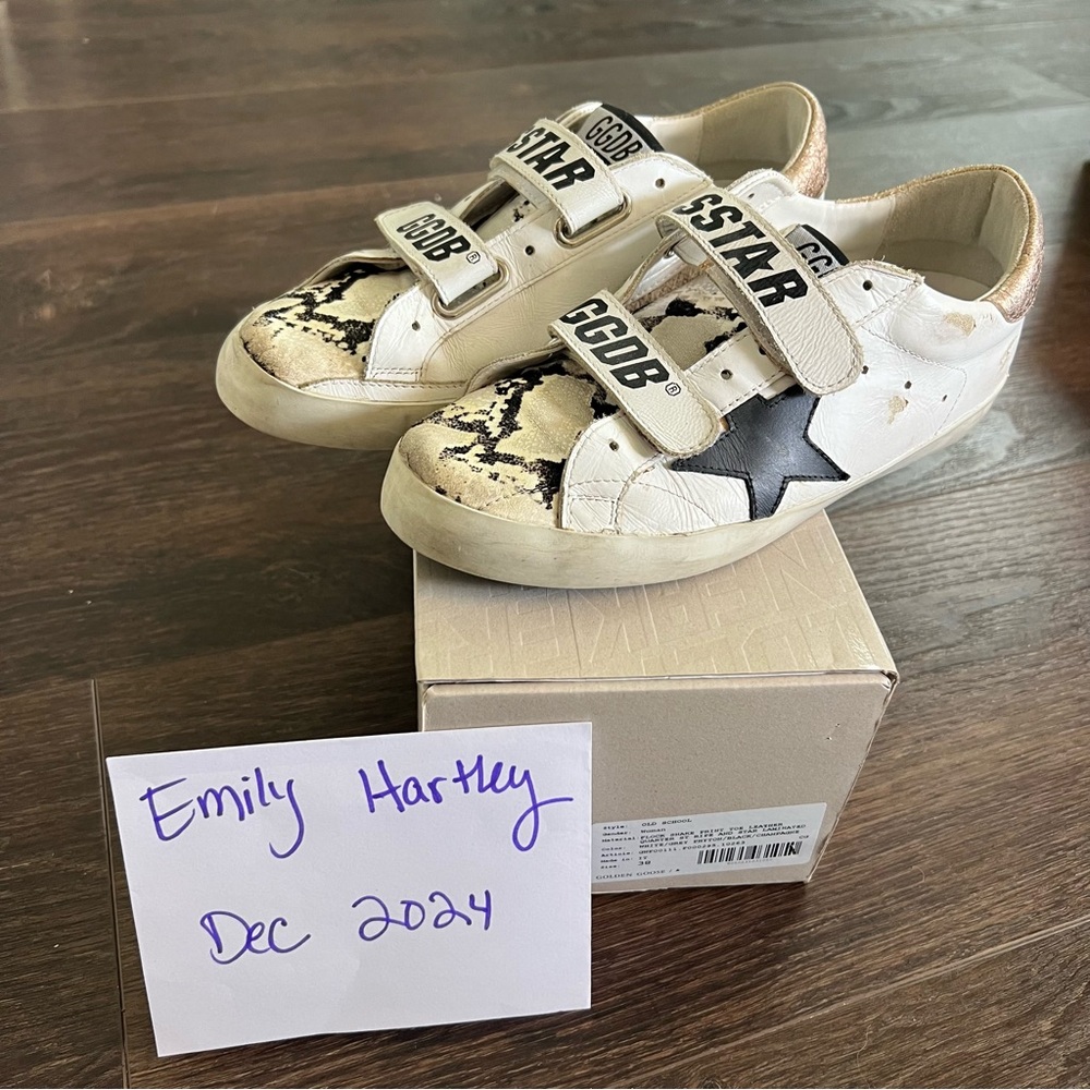 Golden goose old school snake print sz 38